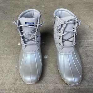 Sperry Silver Saltwater Boot